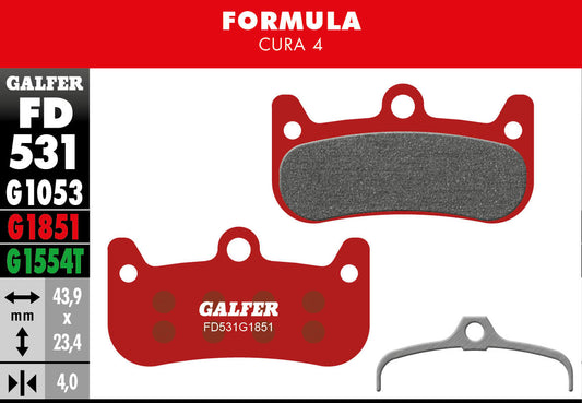 GALFER FD531 BRAKE PADS FORMULA CURA 4