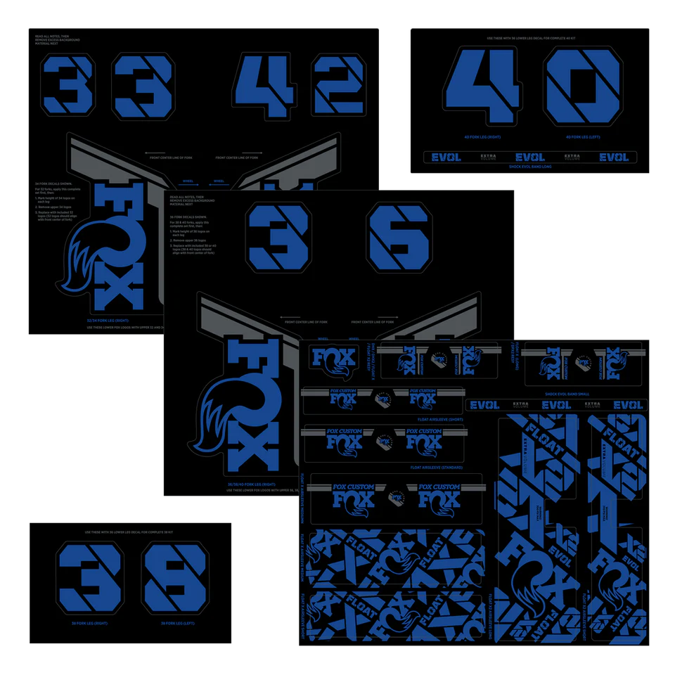 FOX FACTORY DECAL KITS