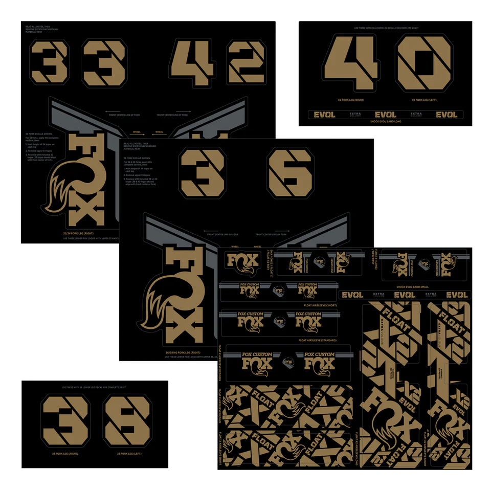 FOX FACTORY DECAL KITS