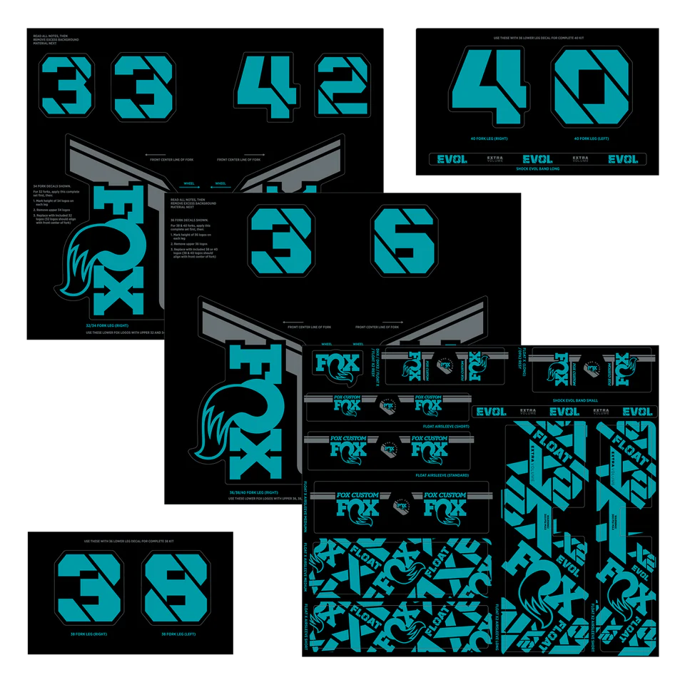 FOX FACTORY DECAL KITS