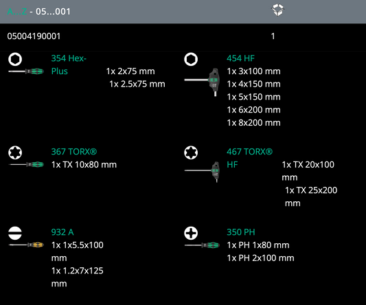 Wera Bicycle Big-Pack 1 Screwdriver Set
